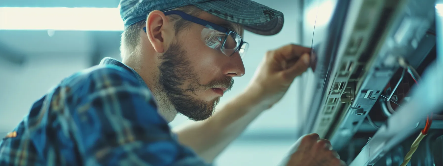hvac technician fixing ac