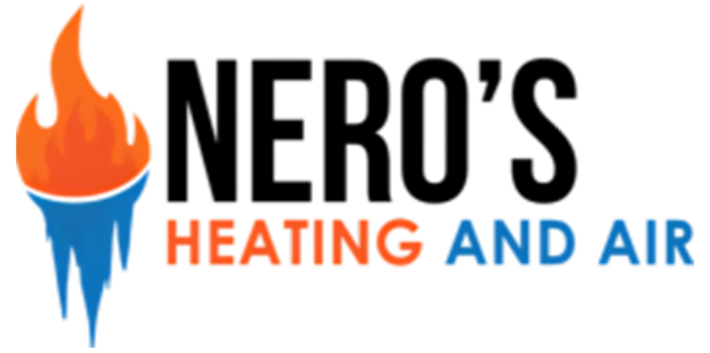 Nero's Heating and Air logo featuring a flame and ice symbol, representing HVAC services for efficient heating and cooling solutions.