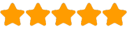 Five golden stars, indicating a top rating or excellent service. Represents customer satisfaction and positive feedback. Cheverly, Maryland