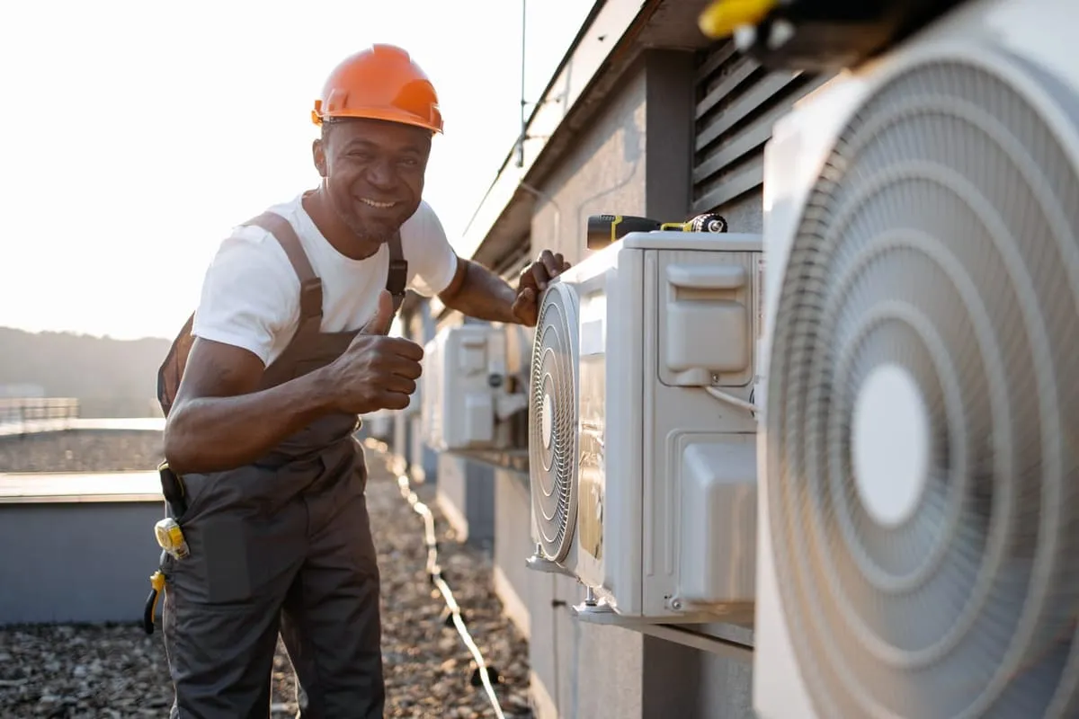A Nero's technician servicing a unit in the field